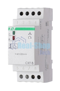 Реле контроля наличия; ассимметрии и чередования фаз CKF-B (монтаж на DIN-рейке 35мм; задержка отключения 3-5с; 3х400/230В+N 2А 1Z) F&F EA04.002.002