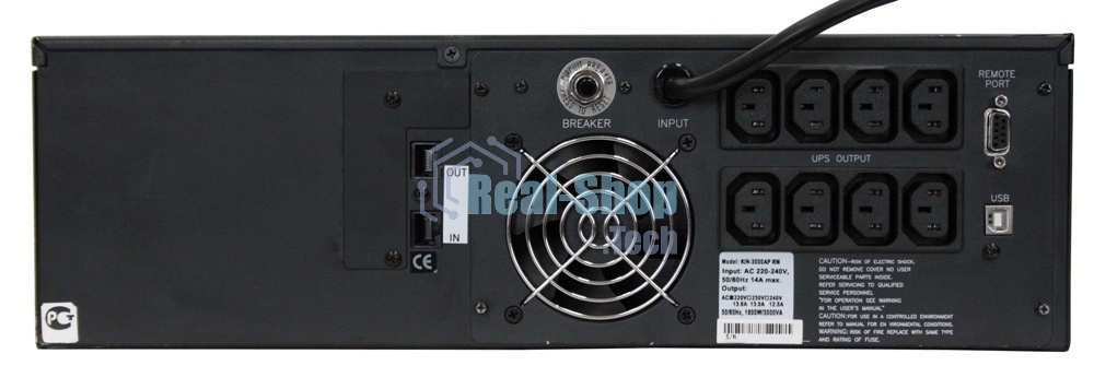 Источник бесперебойного питания Powercom King Pro RM KIN-600AP RM 360Вт 600ВА черный