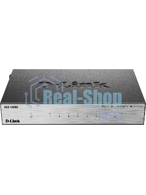 Коммутатор D-Link DES-1008D/(K2A/K3A)RU/J1A/J2A/L2A/L2B, 8×100 Мбит/с, неуправляемый