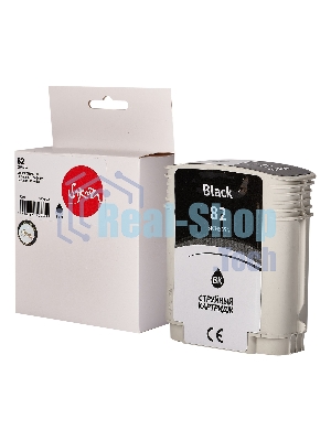 Картридж струйный Sakura CH565A (№82 Black) для HP, черный, 72 мл., 3200 к.