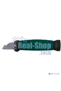 Нож FIT 10642электрика нерж.сталь прорез.ручка 2-сторонняя заточка лезвие 33мм