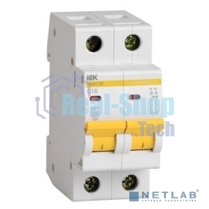 Выключатель автоматический модульный 2п C 4А 4.5кА ВА47-29 ИЭК MVA20-2-004-C
