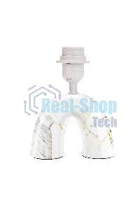 Светильник декоративный настольный Форте, основание дуга под золотой мрамор, бежевый абажур, цоколь Е27, 60Вт