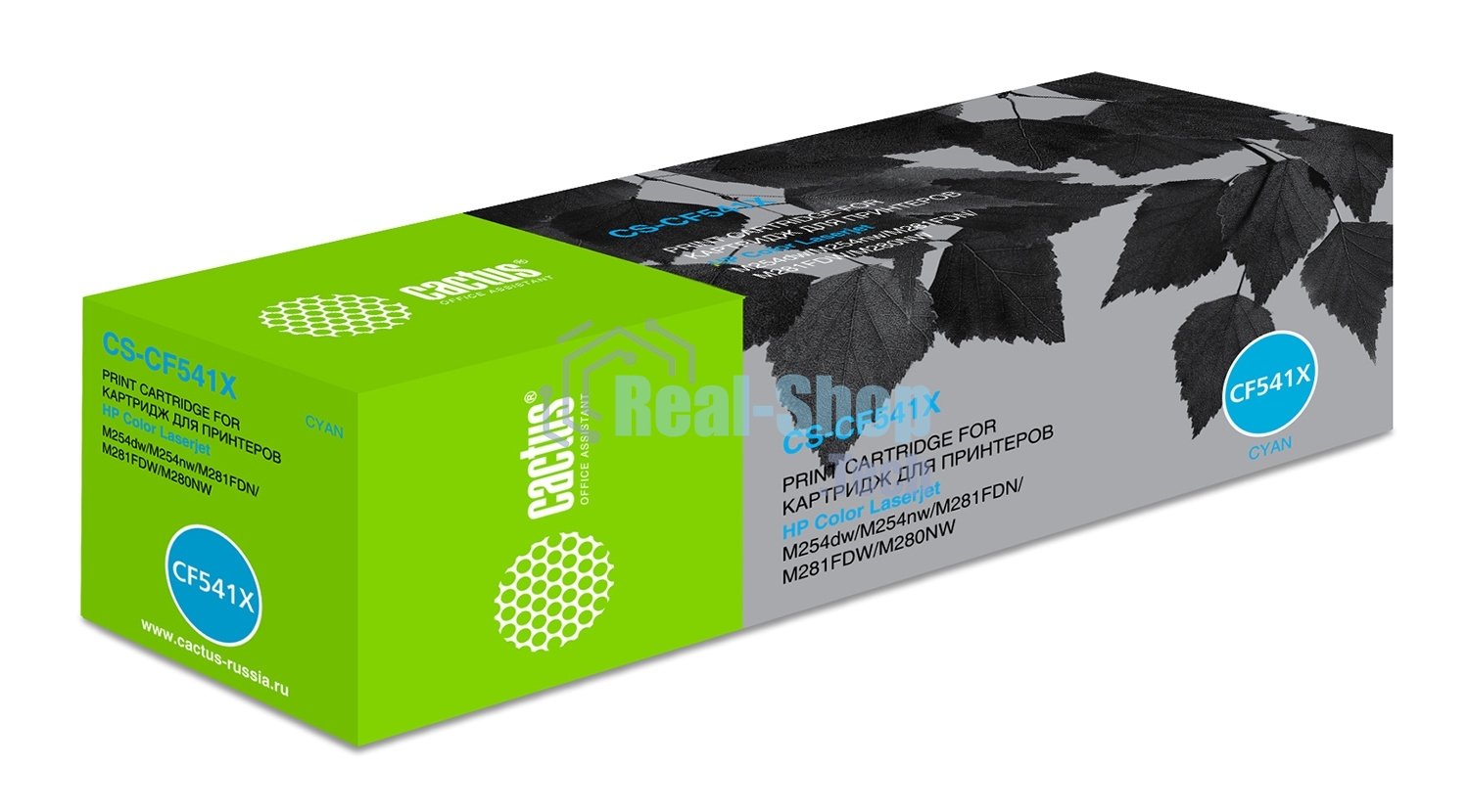 Картридж лазерный Cactus CS-CF541X голубой (2500 стр.) для HP LJ M254dw/M280nw/M281fdn