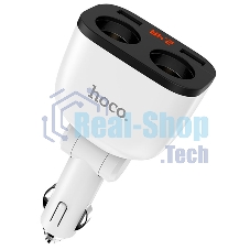 Автомобильная зарядка HOCO Z28 Power Ocean, 2xUSB + 2 прикуриватель, 3.1A, 160W, белый Автомобильная зарядка HOCO Z28 Power Ocean, 2xUSB + 2 прикуриватель, 3.1A, 160W, белый