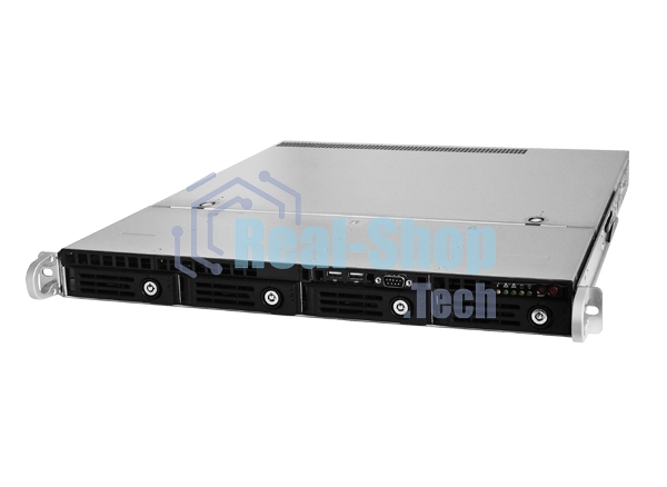 Серверный корпус Ablecom 1U chassis; Mini-ITX, Micro-ATX, ATX MBs; 4 x 3.5'' hsb; 2 x USB; 1 x COM port (Front); 1 x FH expantion slot; 600W (1+1) (80 Plus Platinum); no rails