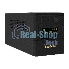 Источник бесперебойного питания ExeGate Smart LB-2200.LCD.AVR.4SH (2200VA/1300W, цветной LCD, AVR, 4*Schuko, батарея 12V 9Ah - 2 шт., металлический корпус, Black)