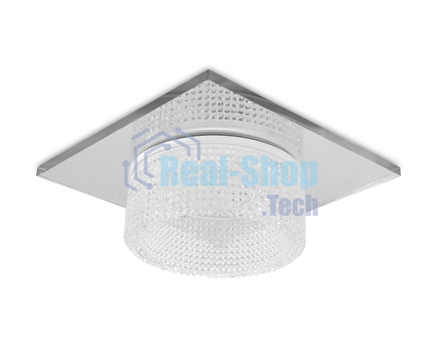 Светильник Ambrella light TN355 CH/CL хром/прозрачный GU5.3+3W (LED WHITE) 95*95*45