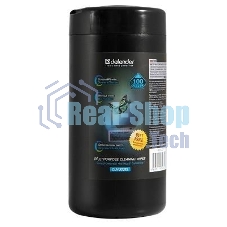 Чистящие салфетки Defender для экранов всех типов/нетканый материал/антистатик/туба/100 шт/Россия.