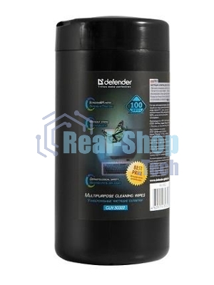 Чистящие салфетки Defender для экранов всех типов/нетканый материал/антистатик/туба/100 шт/Россия.