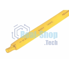 Термоусаживаемая трубка Rexant 8,0/4,0 мм, желтая, упаковка 50 шт. по 1 м