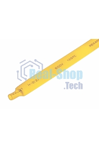 Термоусаживаемая трубка Rexant 8,0/4,0 мм, желтая, упаковка 50 шт. по 1 м