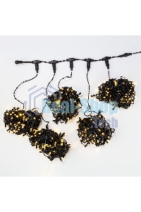 Гирлянда Neon-night LED ClipLight 24V, 5 нитей по 20 метров, цвет диодов теплый белый