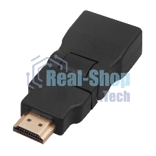 Переходник штекер HDMI - гнездо HDMI, поворотный Rexant