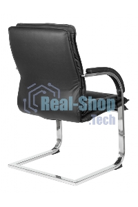 Кресло офисное Бюрократ T-9927SL-LOW-V/BLACK черный, кожа, на полозьях