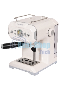 Кофеварка рожковая Hyundai HEM-5300 бежевый/серебристый, исп. кофе - молотый, 1.5 л, 850 Вт, 20 бар