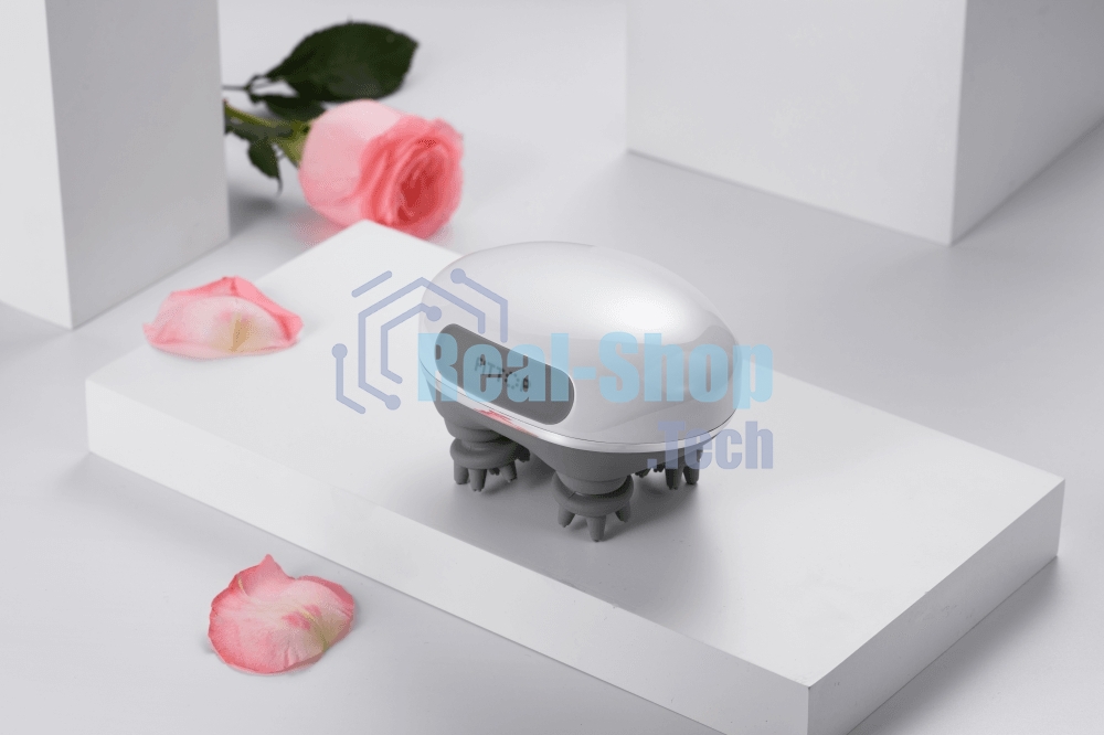 Умный вибромассажер для головы FitTop M-Hand, серый