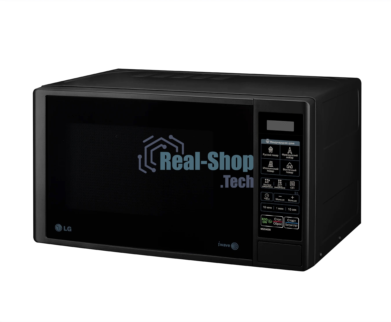 Микроволновая печь LG MS2042DB черный, 20 л, 700 Вт, переключатели - сенсор
