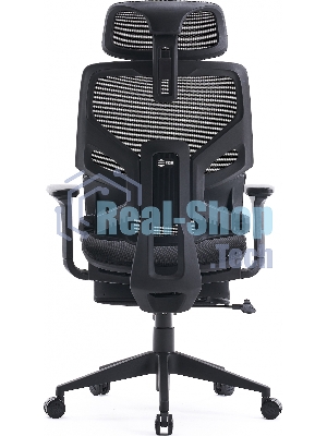 Кресло Cactus CS-CHR-MC01-GYBK серый, сетка, подголовник