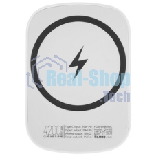 Портативный аккумулятор OLMIO QM-05, 4200mAh, 20W PowerDelivery, 15W wireless, белый