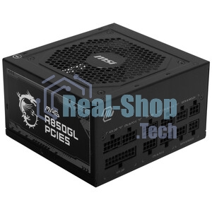 Блок питания MSI MAG A850GL PCIE5, 850W, 80 PLUS Gold, полностью модульный, ATX 3.0, PCIE5