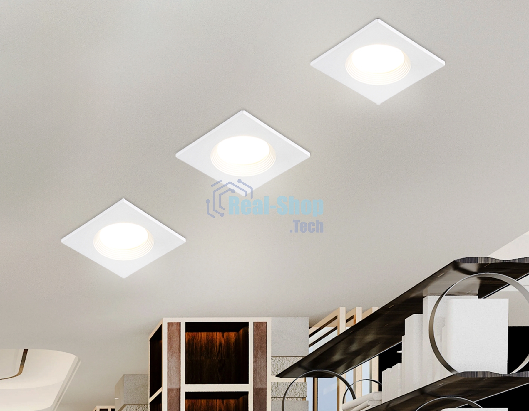 Встраиваемый точечный светильник Ambrella light TN102817 WH белый GU5.3 78*78*28