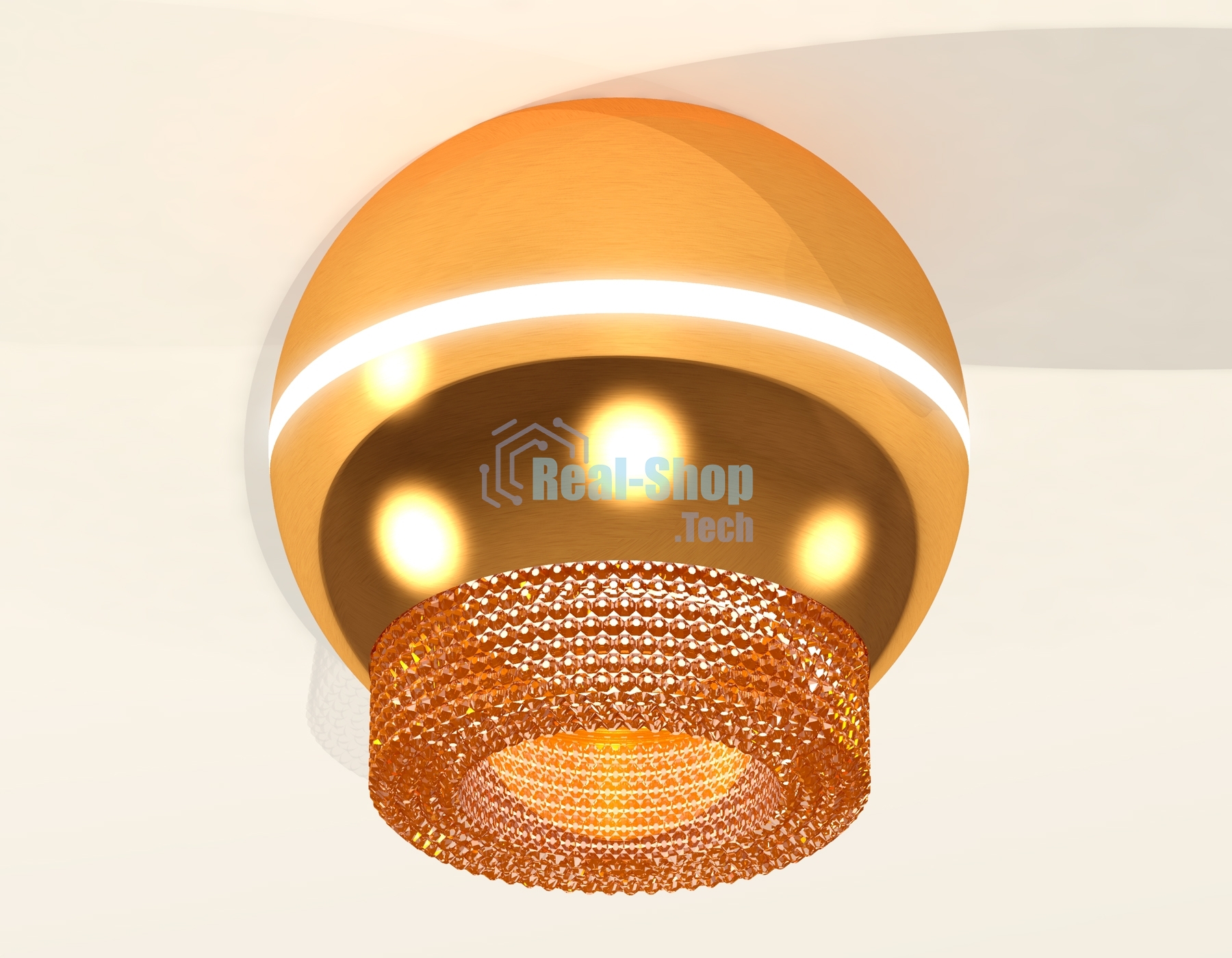 Светильник Ambrella Light XS1105020 PYG/CF золото желтое полированное/кофе MR16 GU5.3 LED 3W 4200K (C1105, N7195)