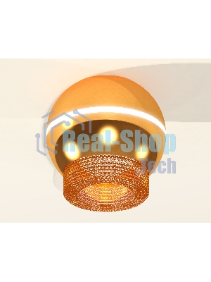 Светильник Ambrella Light XS1105020 PYG/CF золото желтое полированное/кофе MR16 GU5.3 LED 3W 4200K (C1105, N7195)