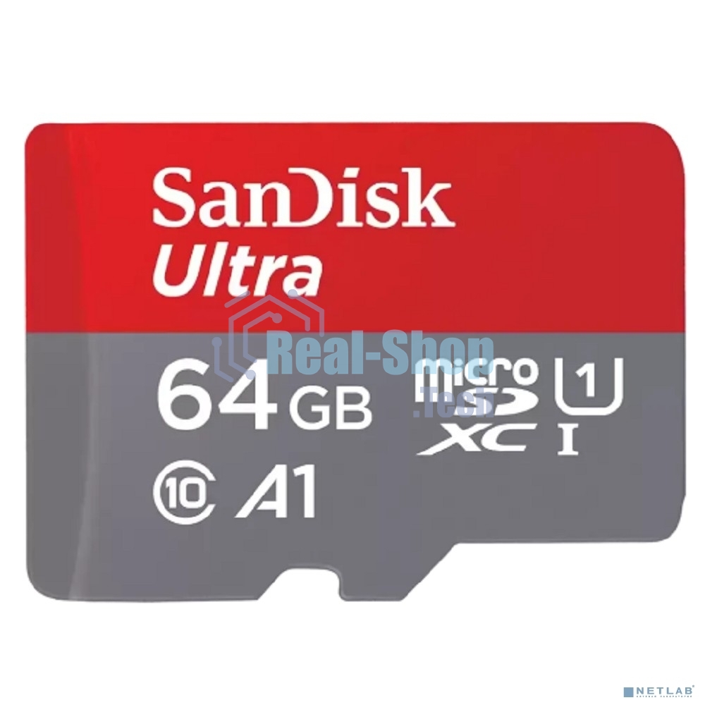 Флеш карта microSDXC 64GB SanDisk Ultra Class 10, UHS-I, R 140 МБ/с