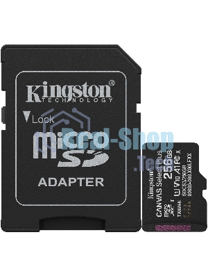 Флеш карта microSDXC 256Gb Kingston SDCS3/256Gb Canvas Select Plus + adapter