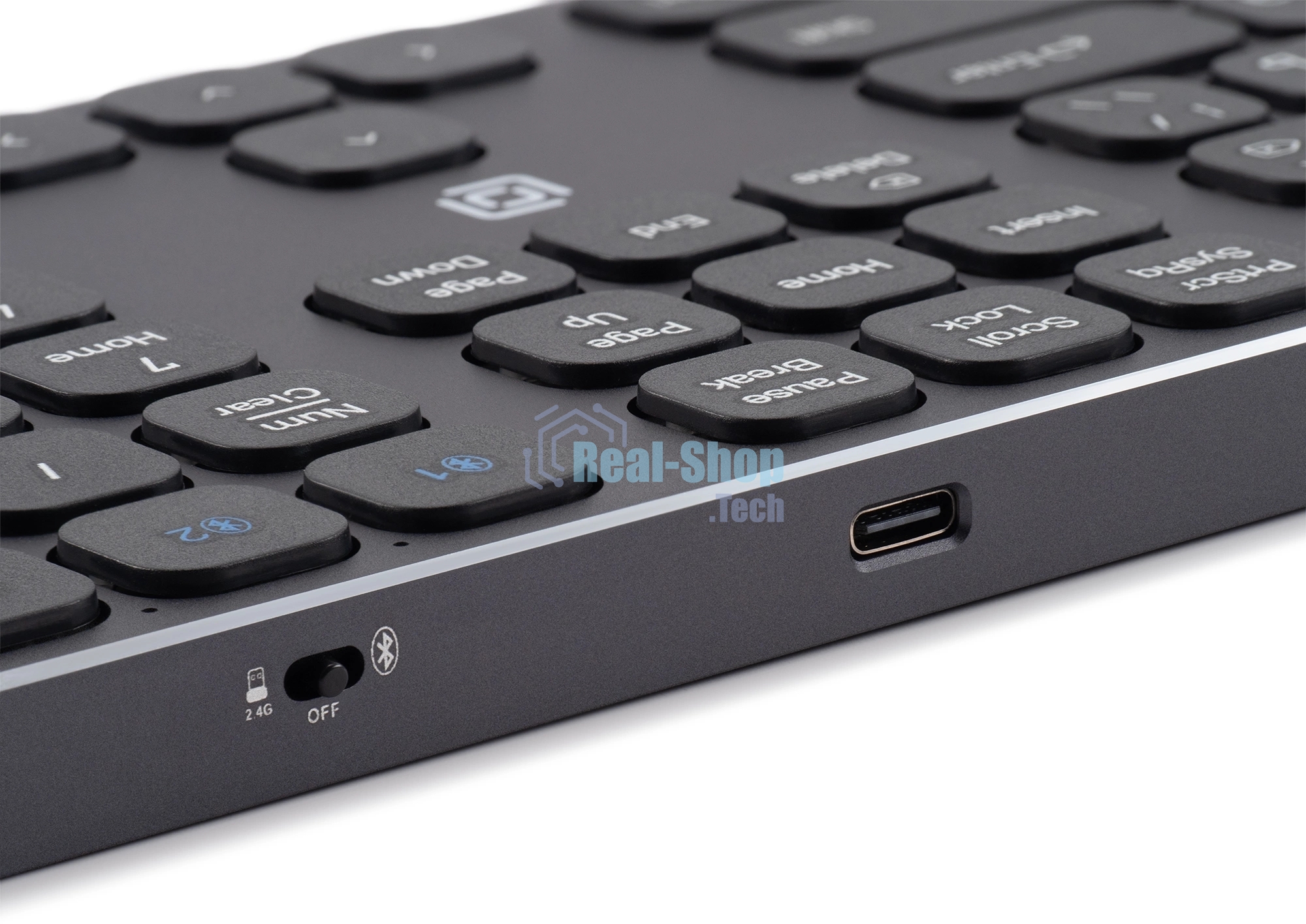 Клавиатура Oklick K867W беспроводная, Bluetooth, радиоканал, серый