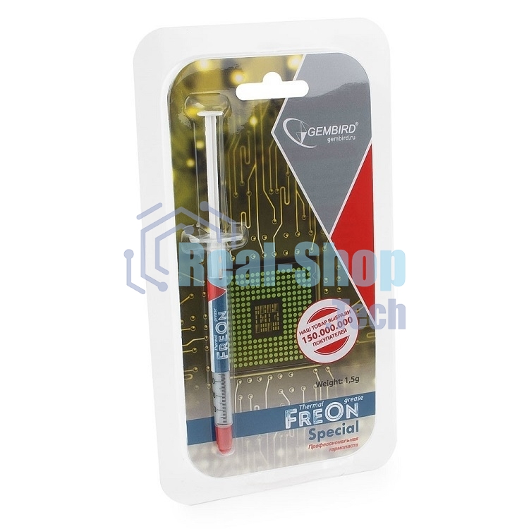Термо паста Gembird FreOn Special GF-11-1.5 для радиаторов, 1,5гр, шприц