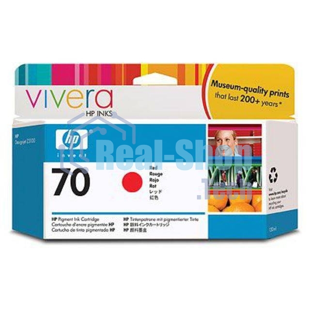 Картридж струйный HP №70 C9456A красный для HP DJ Z2100/Z3100 (130мл)