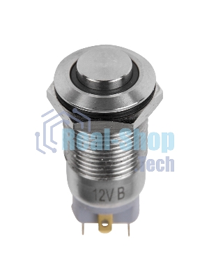 Кнопка антивандальная Rexant Ø12 12В Фикс (2с) ON-OFF синяя