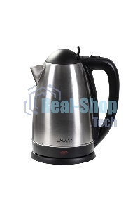 Чайник электрический Galaxy GL 0321, серый, металл, 2000 Вт, 2,5 л, корпус из нержавеющей стали AISI 304, скрытый нагревательный элемент из нержавеющей стали AISI 304, индикатор работы