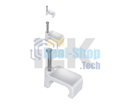 Скоба креп. прям. 12мм с гвозд. (уп.100шт) ИЭК USK21-12-100