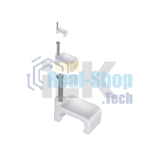 Скоба креп. прям. 12мм с гвозд. (уп.100шт) ИЭК USK21-12-100