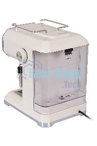 Кофеварка рожковая Hyundai HEM-5300 бежевый/серебристый, исп. кофе - молотый, 1.5 л, 850 Вт, 20 бар