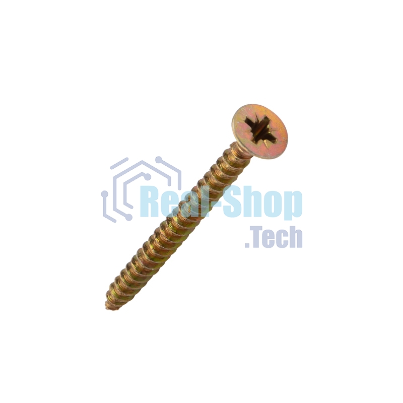 Саморез универсальный Kranz 5х60, желтый цинк, пакет (10шт.)