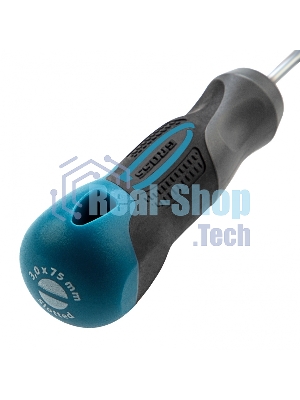 Отвертка Gross 12101 SL3,0 x 75 мм S2, трехкомпонентная рукоятка