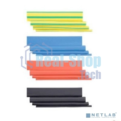 Набор трубок термоусадочных тонкостен. ТТУ 2/1; 4/2; 6/3; 8/4 (Ж; С; К; Ч; Б) 20х8см разноцвет. IEK UDRS-D2-D8-10-2