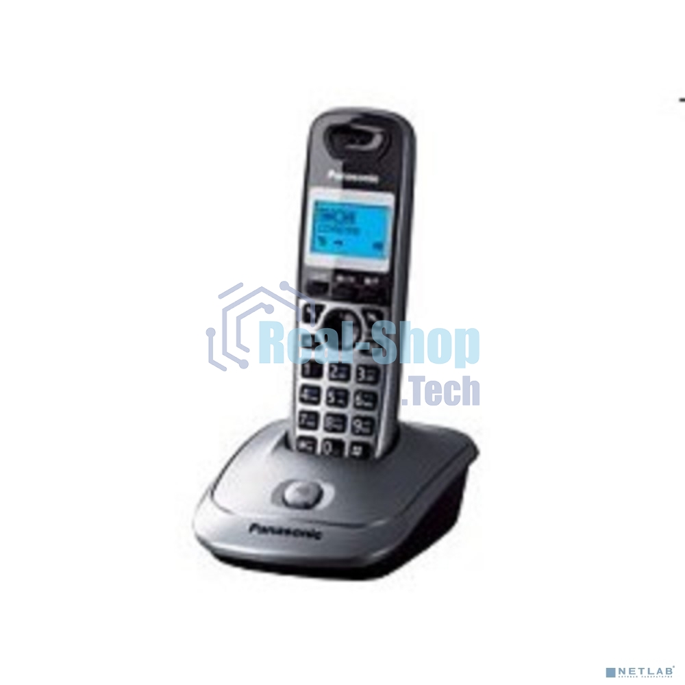 Телефон беспроводной (DECT) Panasonic KX-TG2511RUM (металик) АОН, Caller ID,спикерфон на трубке,переход в Эко режим одним нажатием