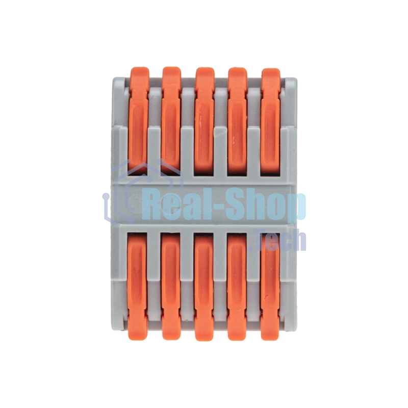 Клемма Rexant СМК 222-425 проходная 5 полюсов (0,08-4мм²), серая (30 шт/уп)