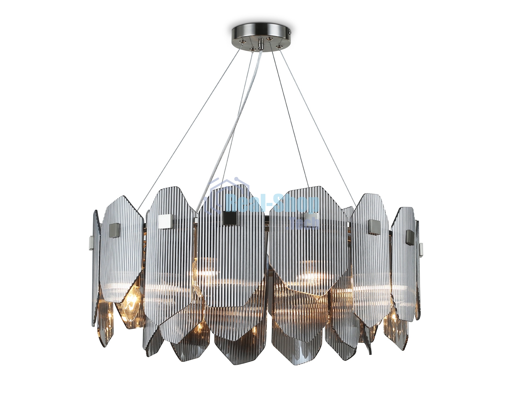 Светильник Ambrella light LH31203/8 SN/SM сатин никель/дымчатый E14*8 max 40W D650*270