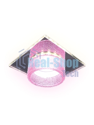 Светильник Ambrella light TN356 CH/PI хром/розовый GU5.3+3W (LED COLD) 95*95*45