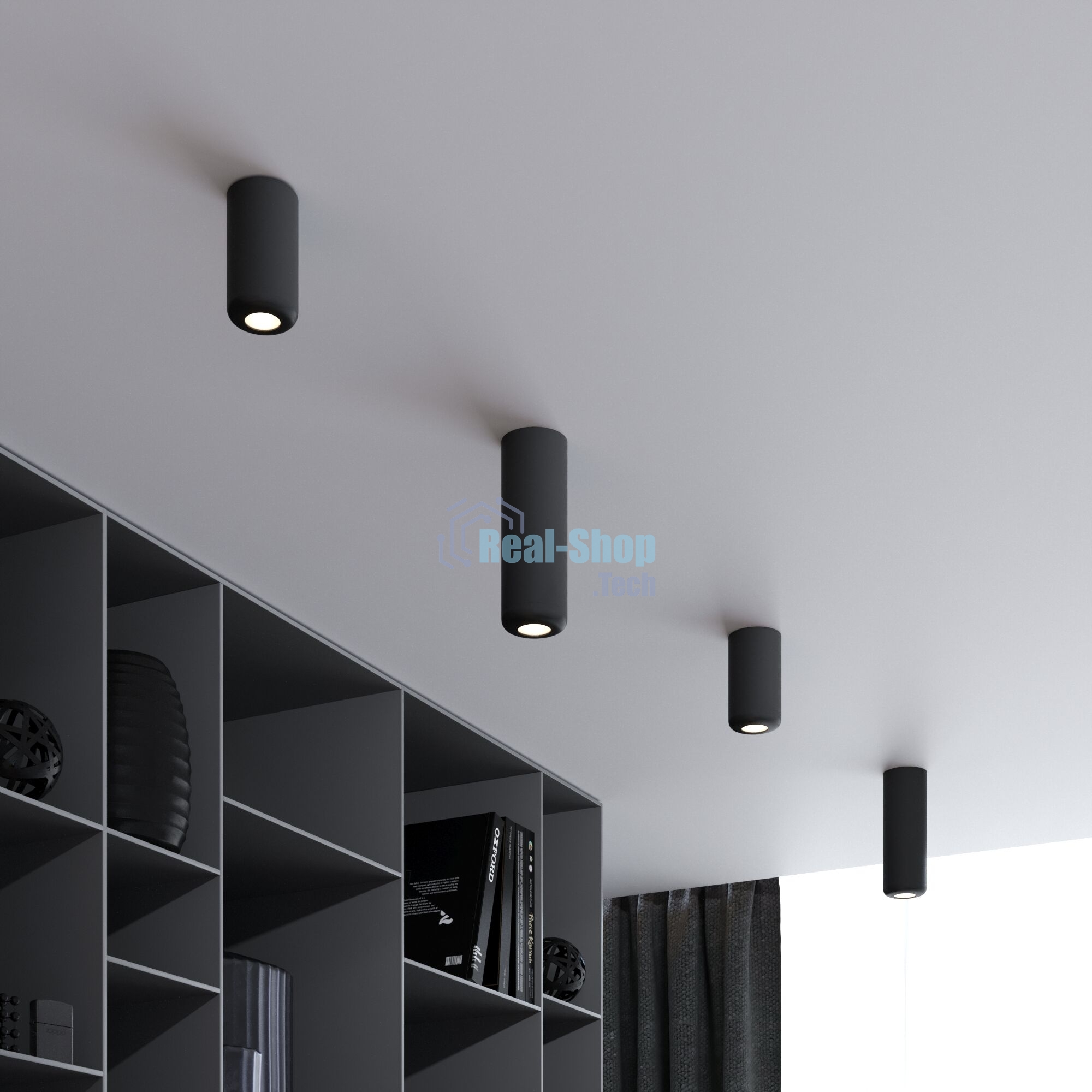 25045/LED 10W 4000K чёрный / Светильник потолочный светодиодный