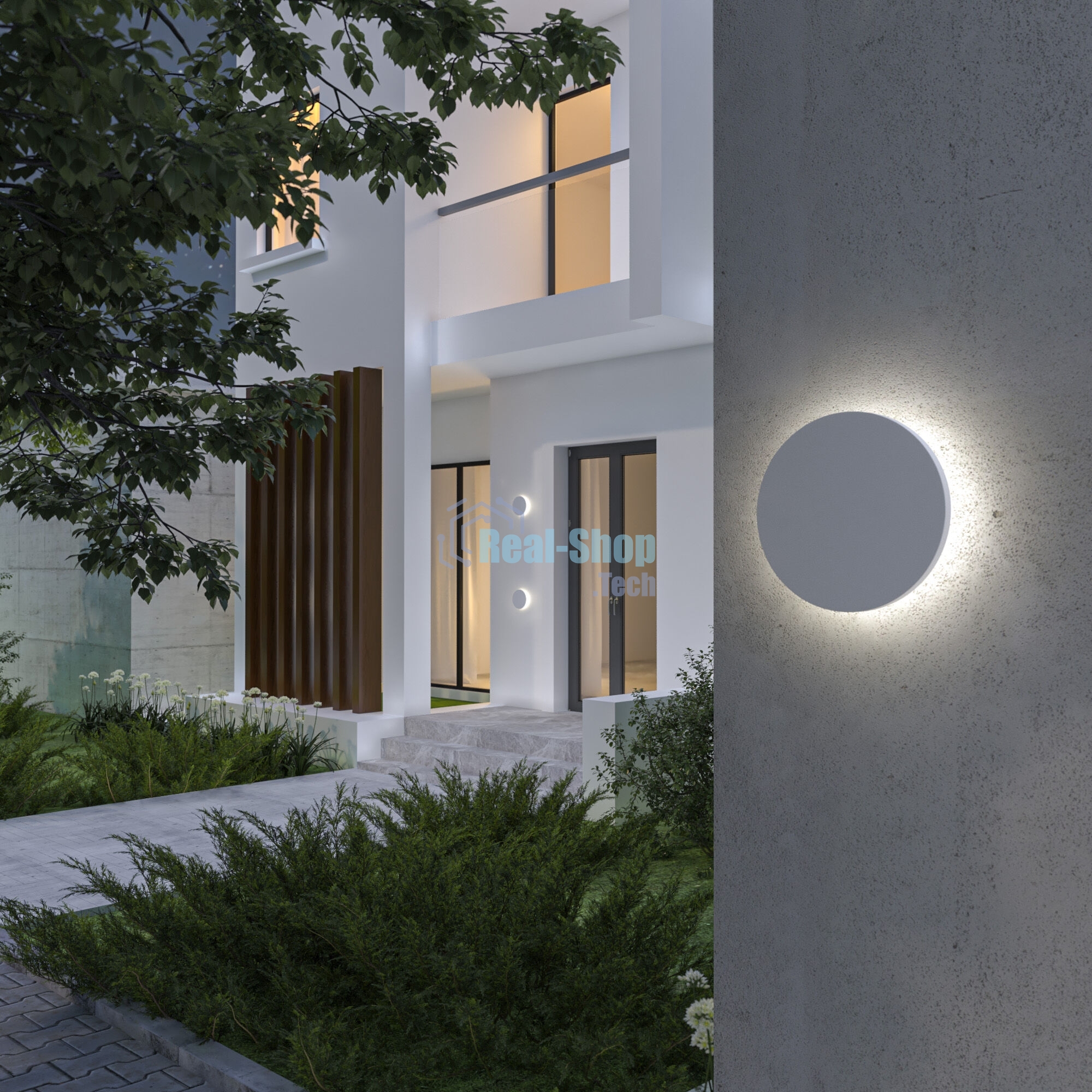 1660 TECHNO LED / Светильник садово-парковый со светодиодами CONCEPT S белый