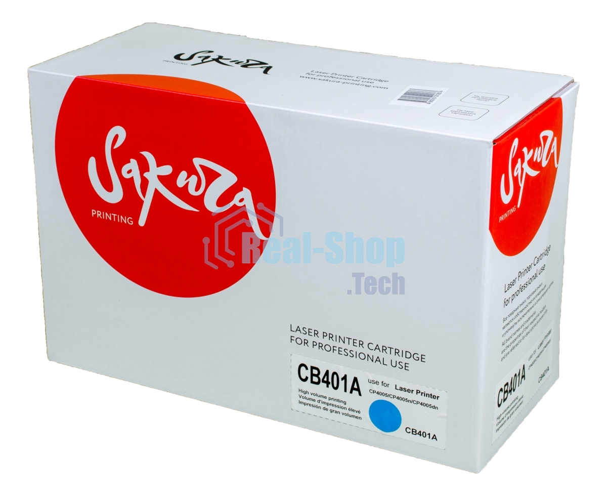 Картридж лазерный Sakura CB401A для HPColor LaserJet CP4005/CP4005n/CP4005dn, синий, 7500 к.
