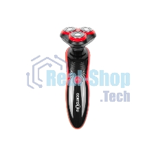 Электробритва Centek CT-2168 (красный) ротор 3D, влажное бритье, 3 плав.головки, 2-ные лезвия, до 50 мин раб