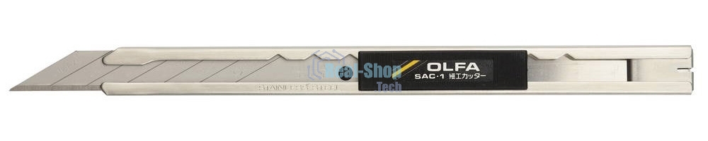 Нож Olfa для графических работ, корпус из нержавеющей стали, 9мм OL-SAC-1